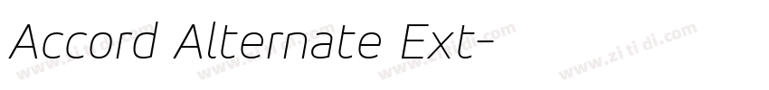 Accord Alternate Ext字体转换